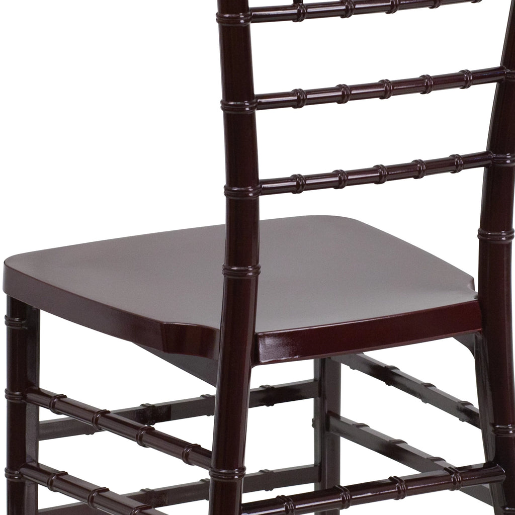 Mahogany Resin Stacking Chiavari Chair B68377