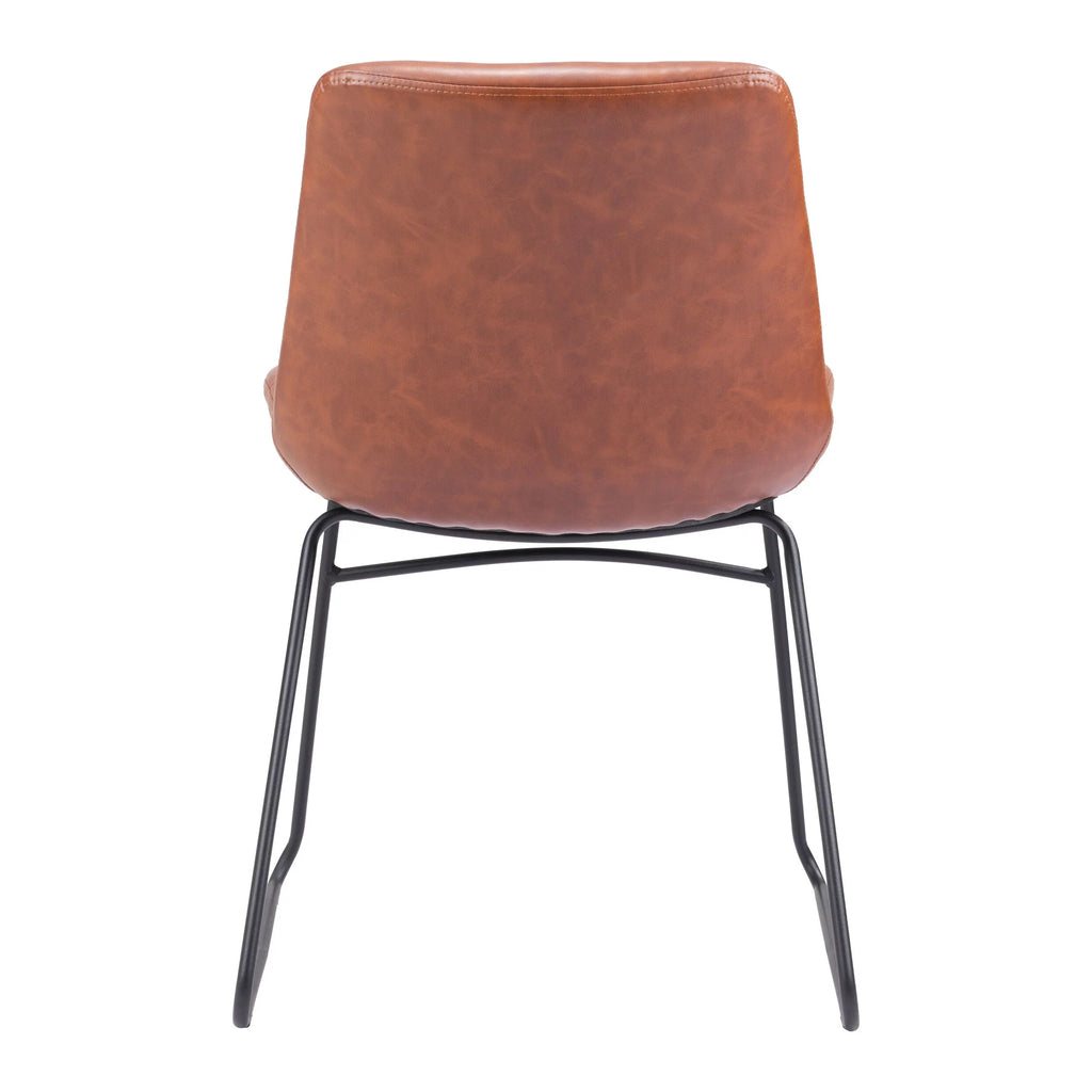 Dining Chair Set of 2 Vintage Brown K13165