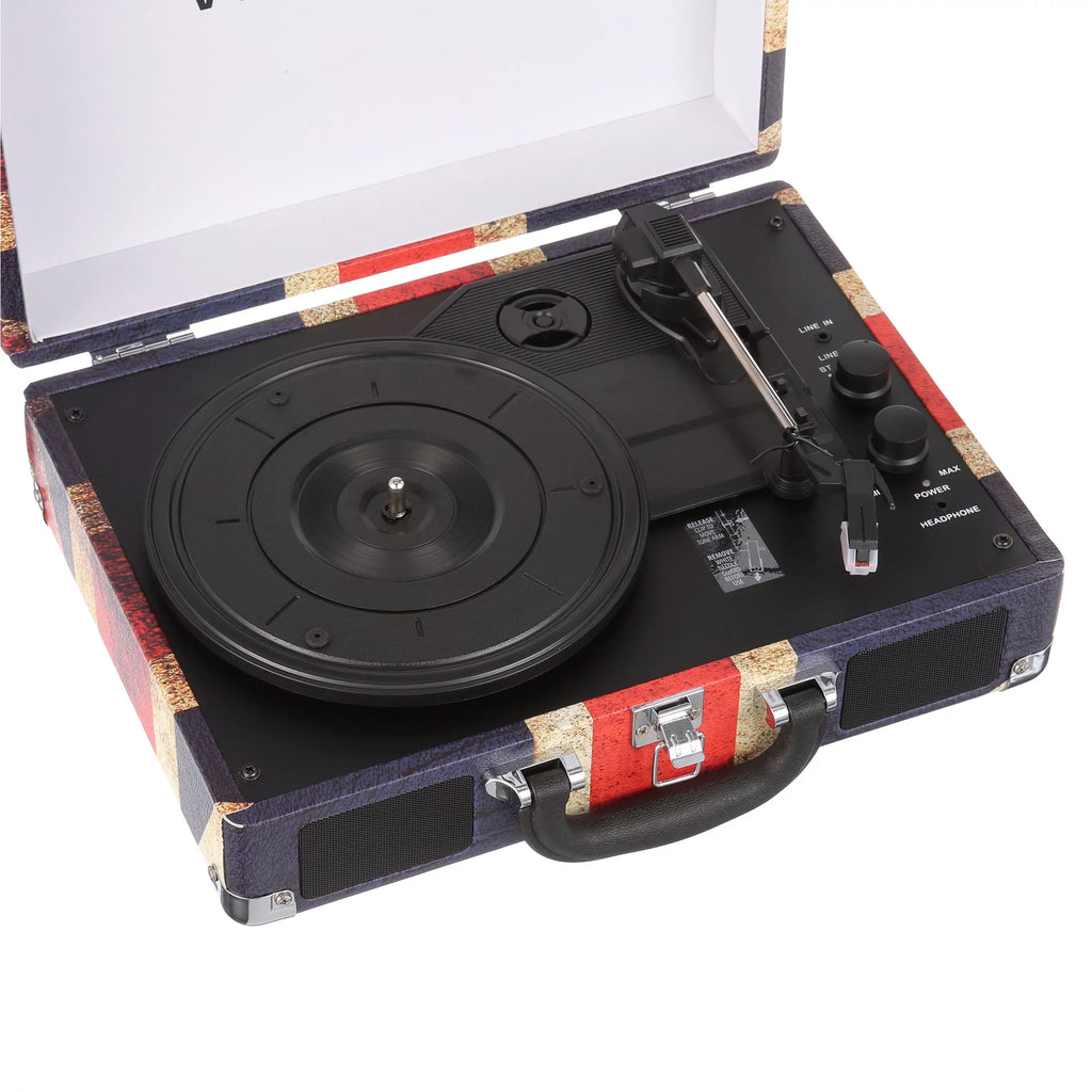 Bluetooth Suitcase Record Player with 3-speed Turntable P381935