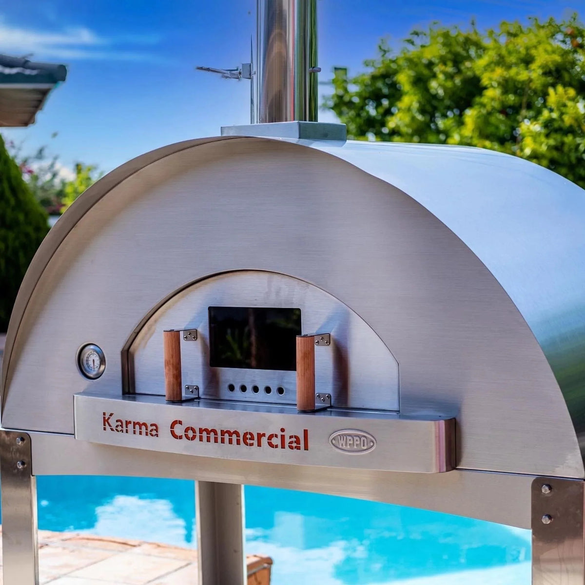 55 in. 304 Stainless Steel Wood Fired Pizza Oven O360727