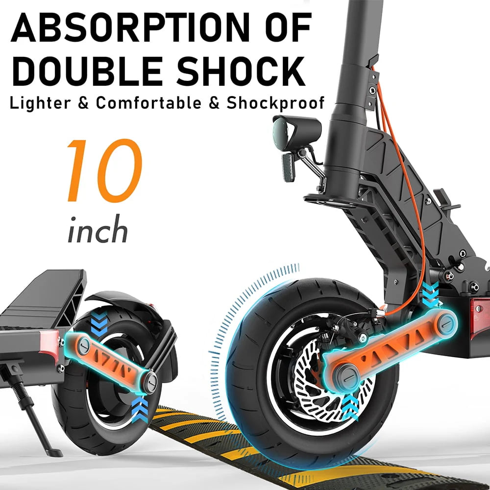 Dual Motor Electric Scooter, 2000W Up to 37 MPH & 50 Miles Ranges, 10 Off-Road Tires G750287