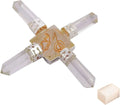 4 Points Crystal Pyramid with Selenite Cube C88879