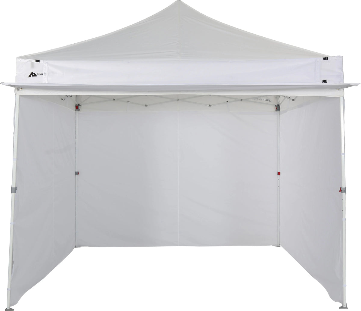 White 10' x 10' Straight Leg Canopy with Sidewalls Z421363