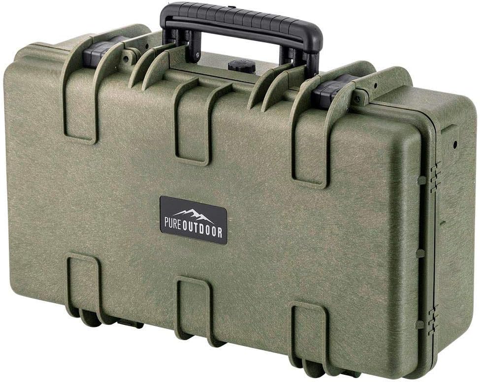 Black Weatherproof Shockproof Hard Case with Wheels R924771