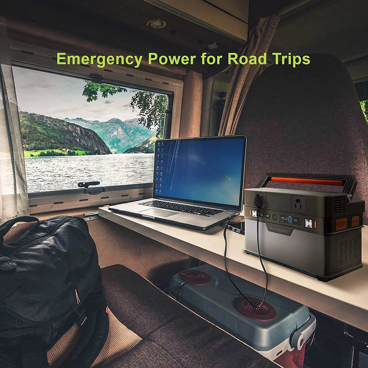 700W 606Wh Portable Power Station with 100W Flexible Solar Panel J2284