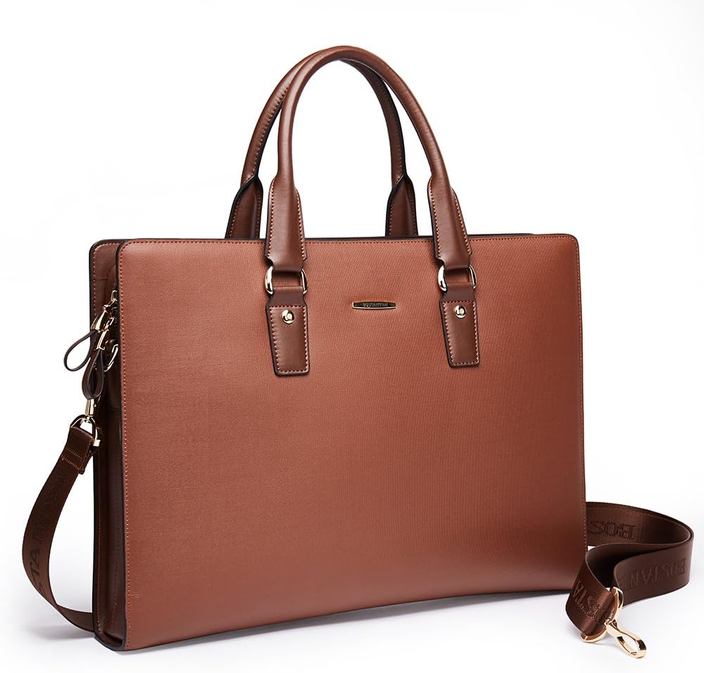 Leather Laptop Briefcase Shoulder Bag P75779