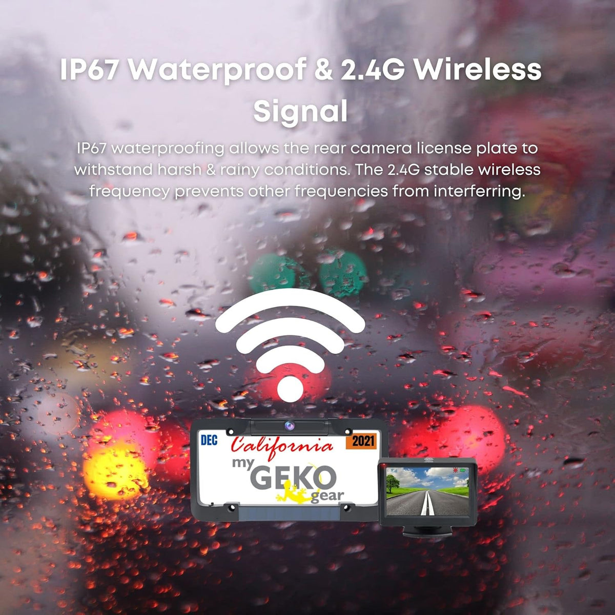 Solar Powered Wireless Backup Camera with 4.3 Monitor Z194