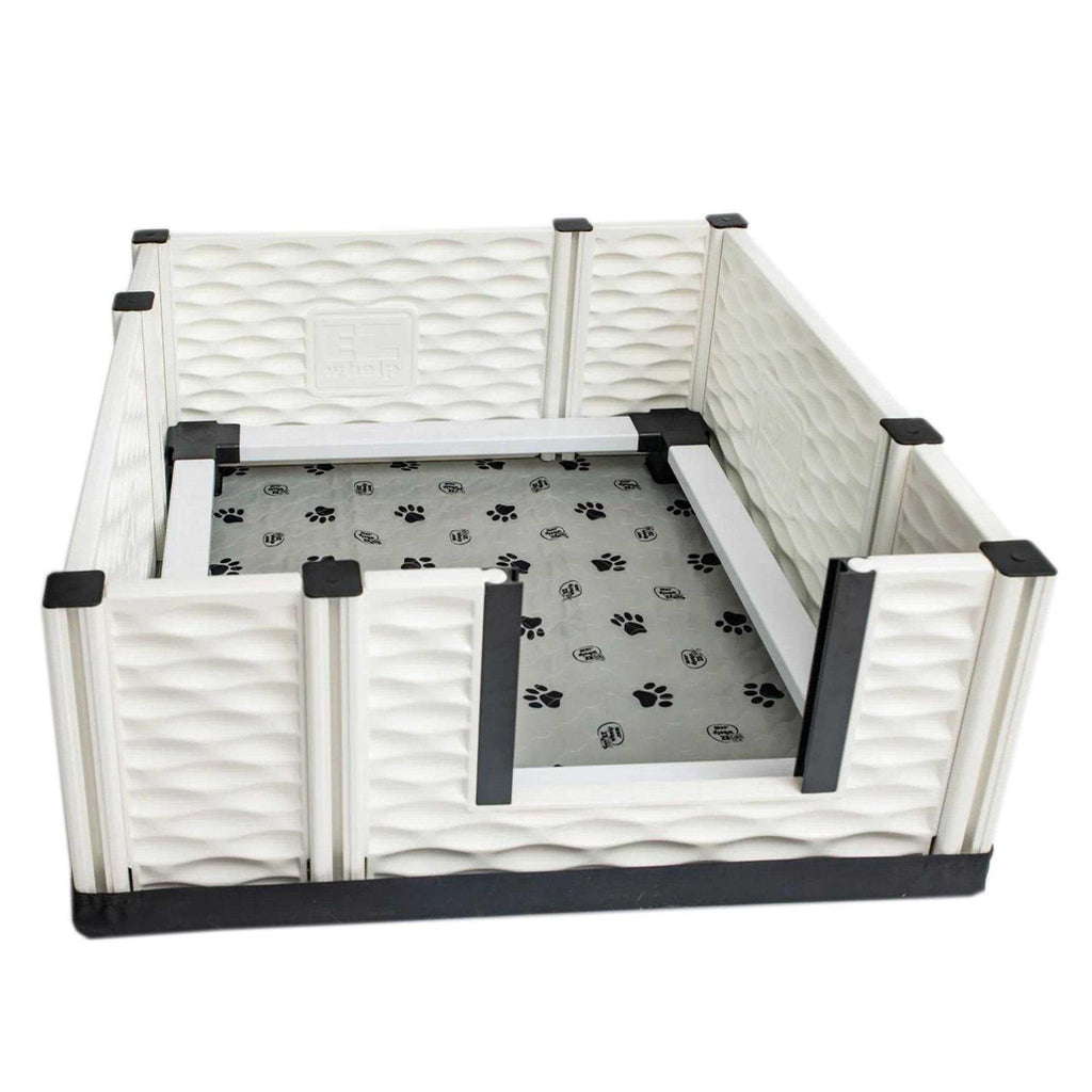 Puppy Whelping Box Playpen with Rails & Liner C410
