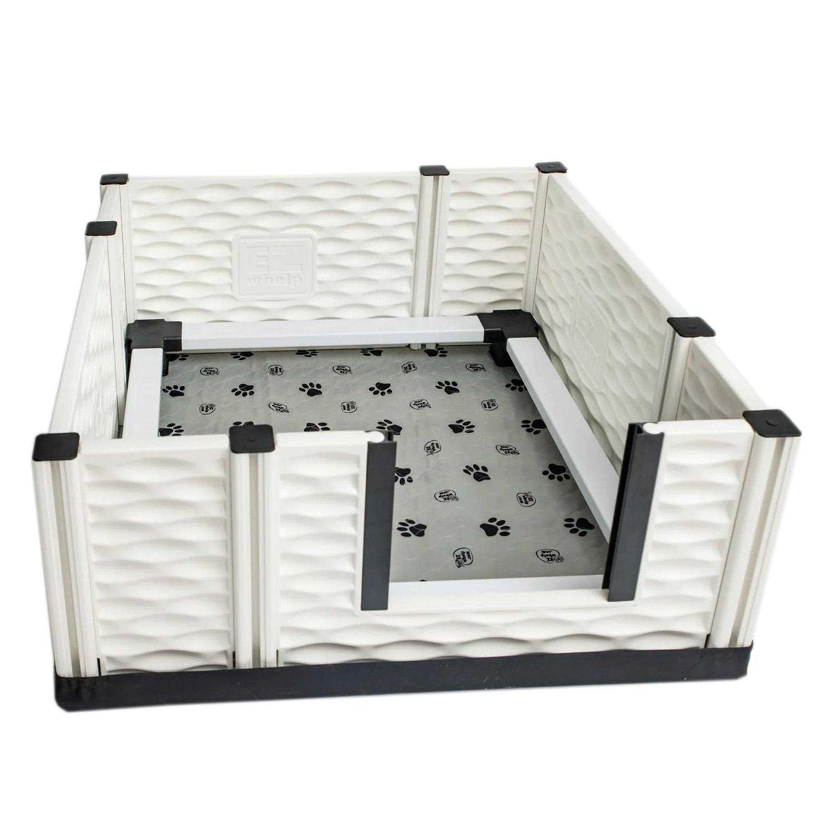 Puppy Whelping Box Playpen with Rails & Liner C410