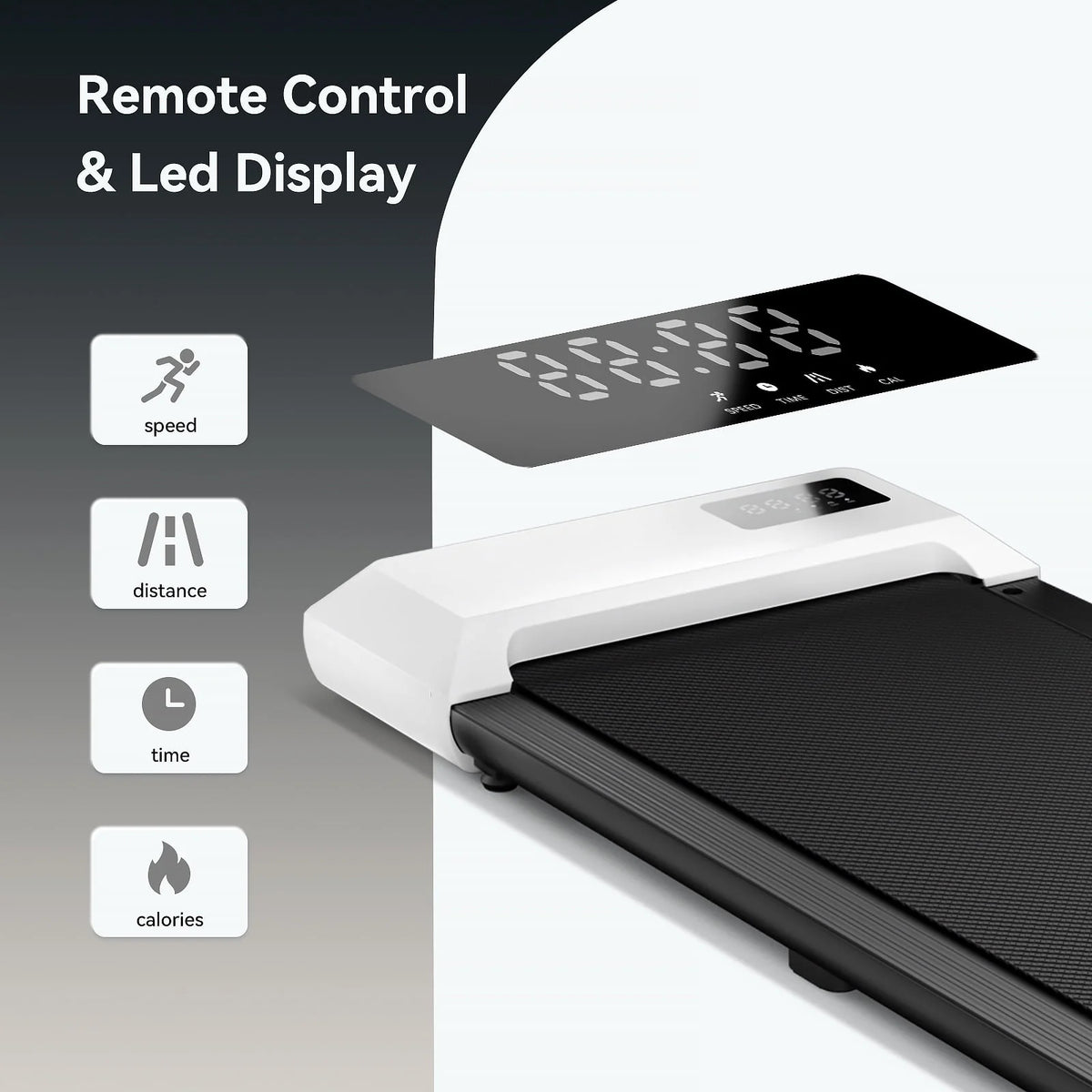2 in 1 Portable Treadmill with LED Display B7827