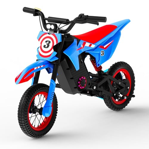 Kids Electric Dirt Bike 25KM/h Adjustable Speed Black T49844