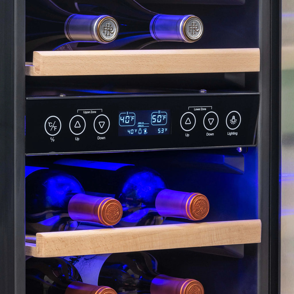 29 Bottle Dual Zone Stainless Steel Wine Refrigerator D547