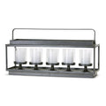 Candle Holder Iron/Glass F934320