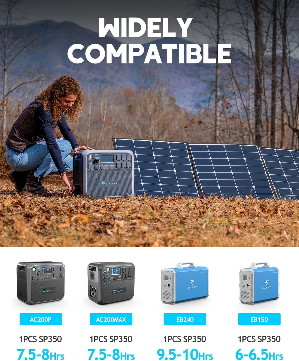 350W Foldable Solar Panel with Adjustable Kickstand J7349