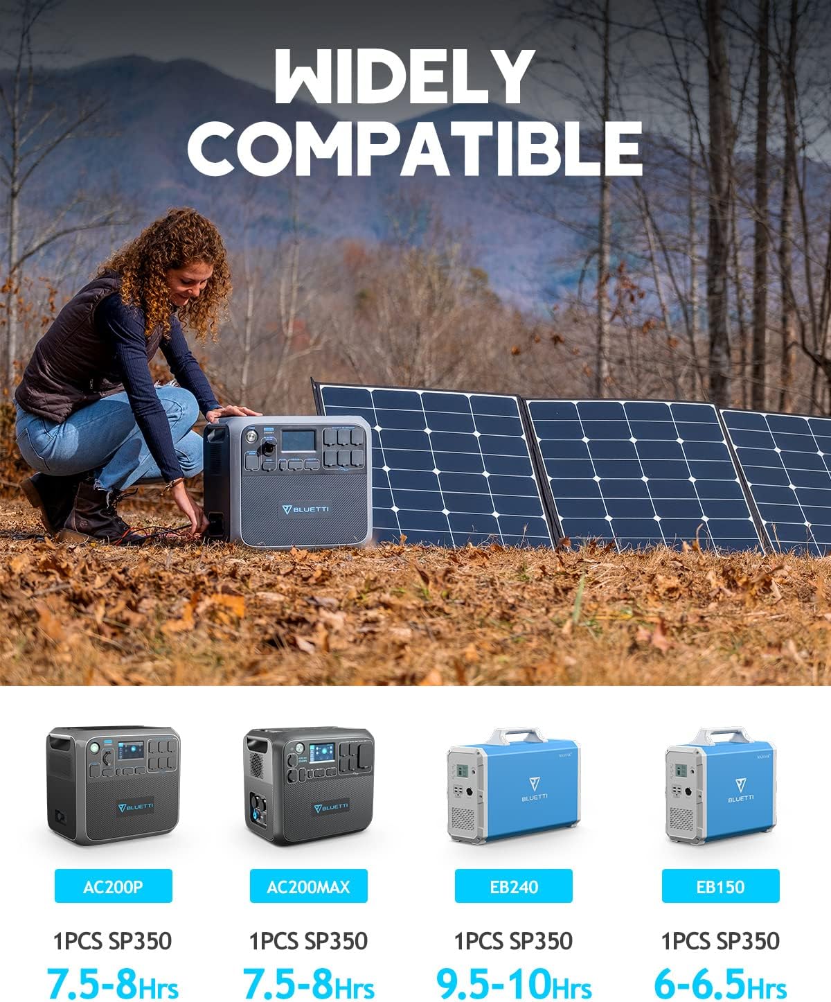 350W Foldable Solar Panel with Adjustable Kickstand J7349