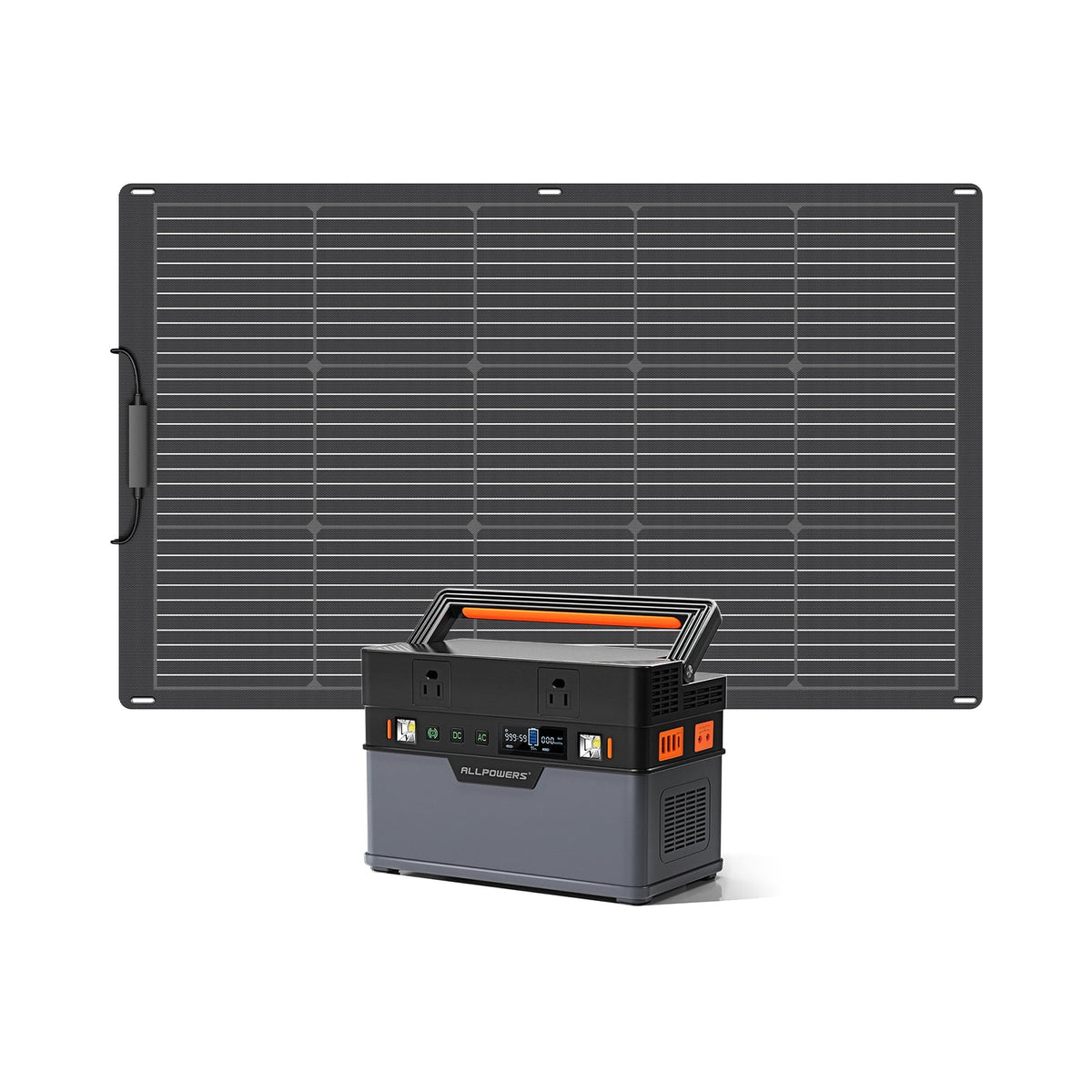 700W 606Wh Portable Power Station with 100W Flexible Solar Panel J2284