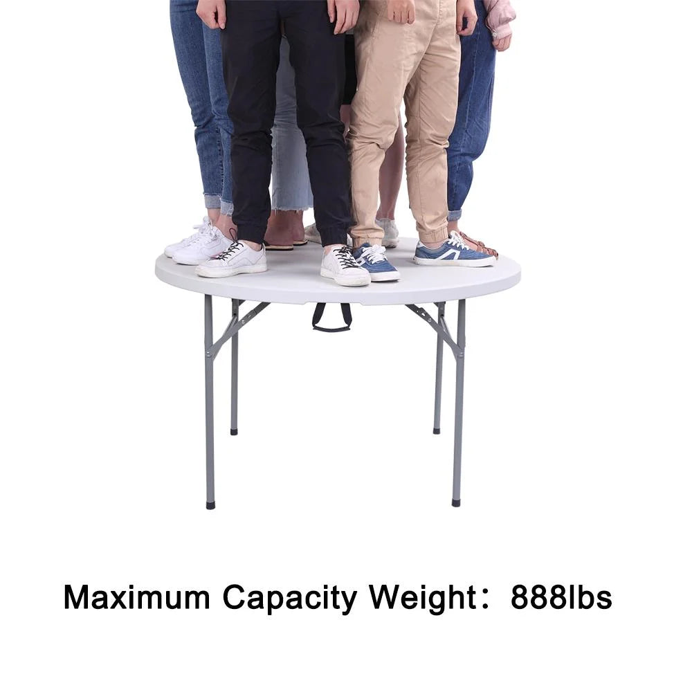 48" Round White Folding Plastic Table H740