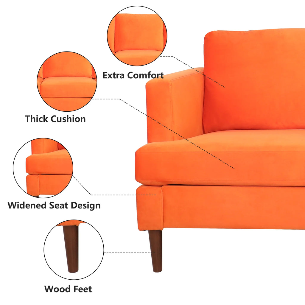 Modern Velvet 3 Seat Sofa P269