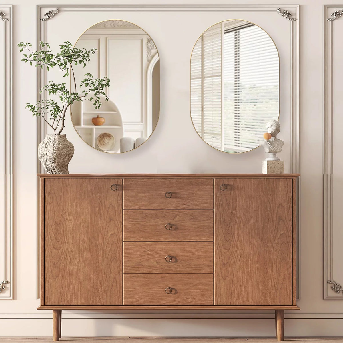 2 Pieces Oval Mirror B155898