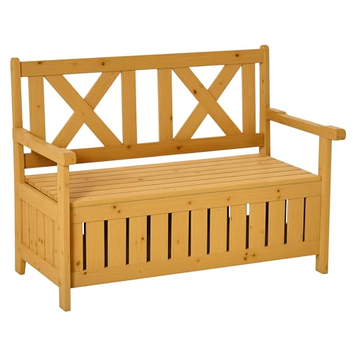 Wooden Storage Bench with Storage Box V1260