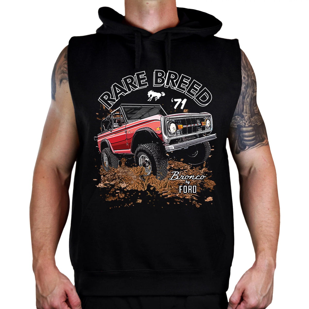 Black Sleeveless Hoodie Vest K2323