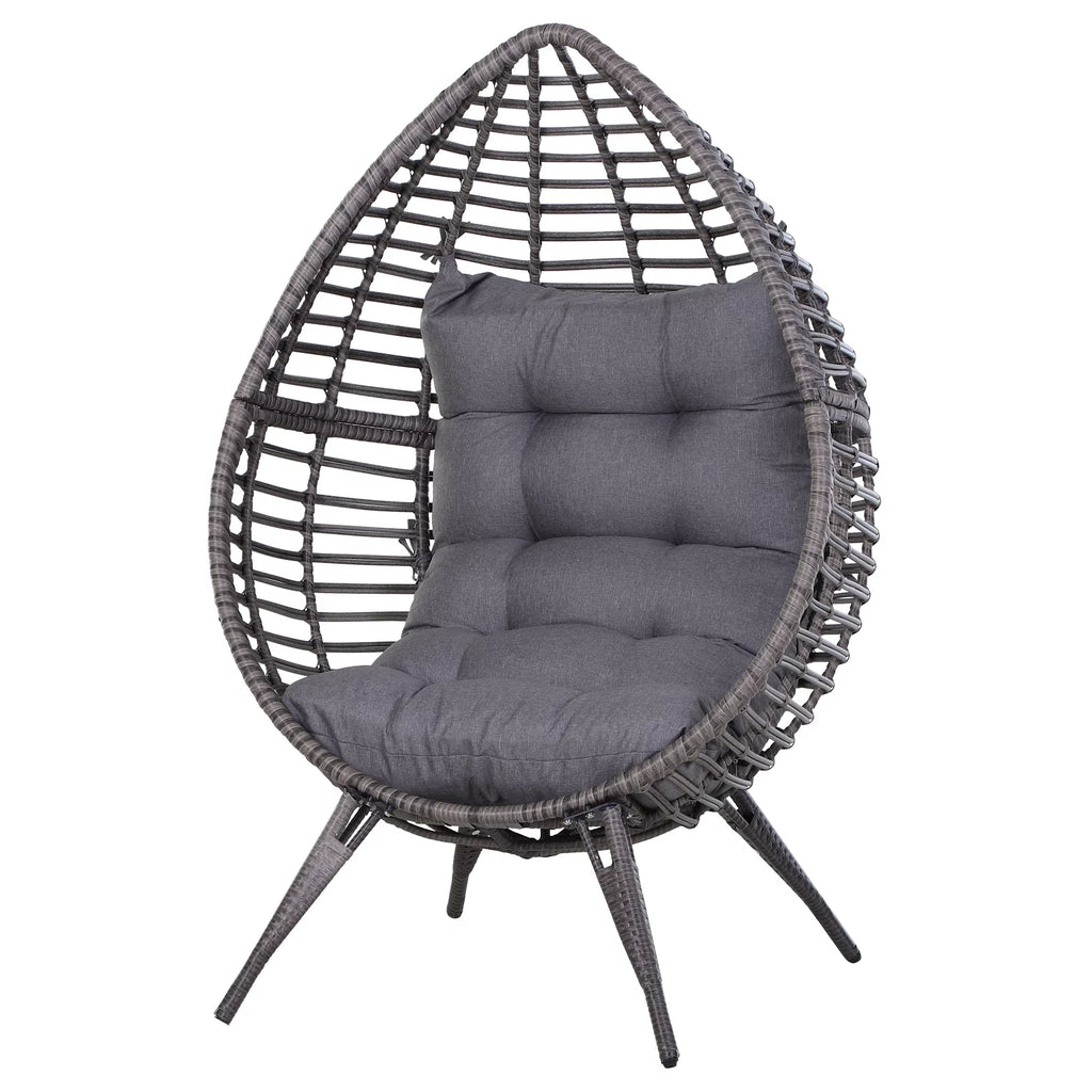 Indoor Outdoor Wicker Egg Chair with Cushion Y421617