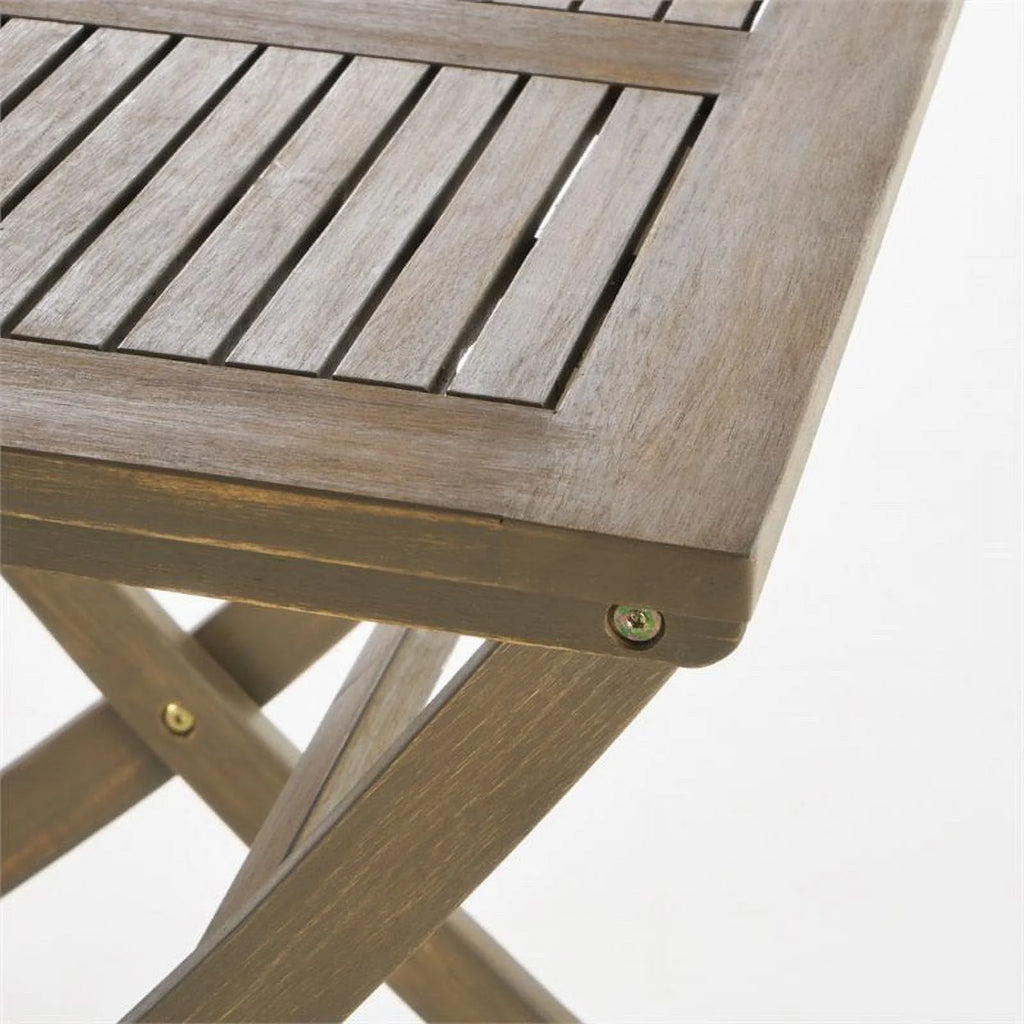 Gray Wooden Foldable Patio Dining Table C60788