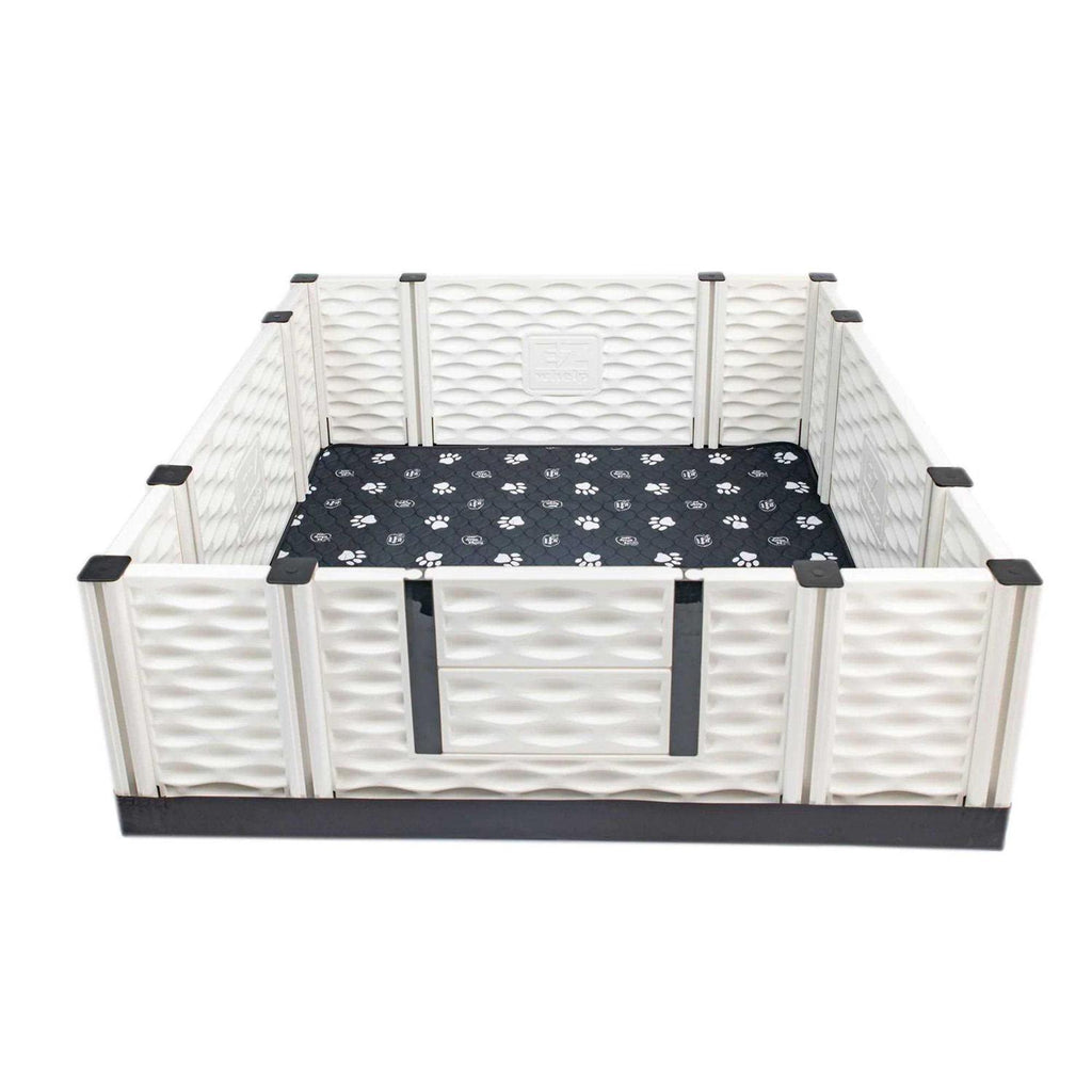 Puppy Whelping Box Playpen with Rails & Liner C410