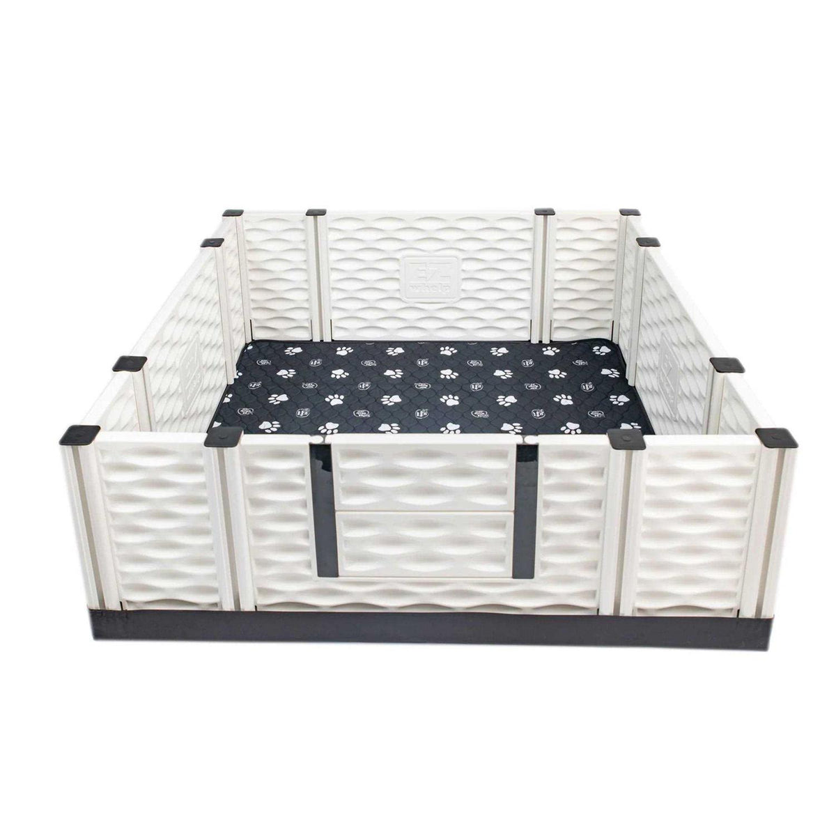 Puppy Whelping Box Playpen with Rails & Liner C410