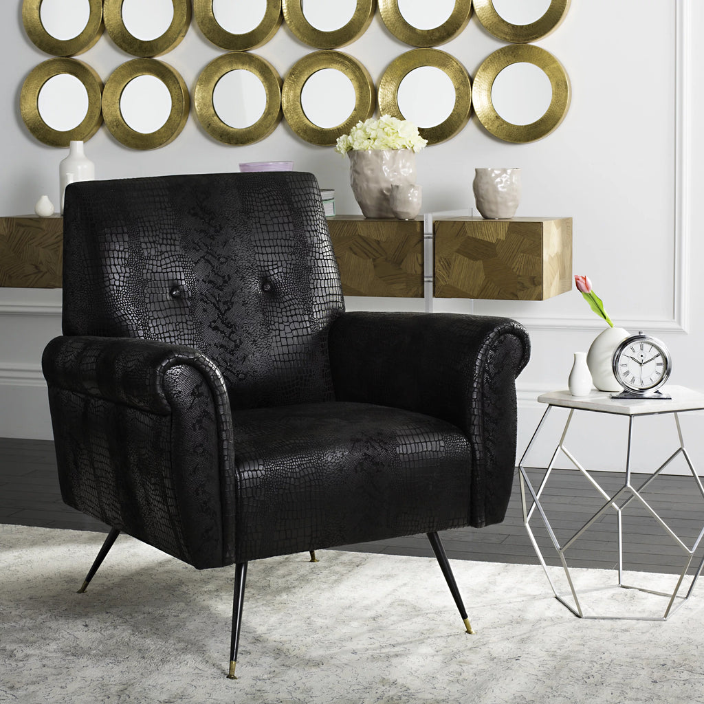 Black Mid Century Accent Chair E119
