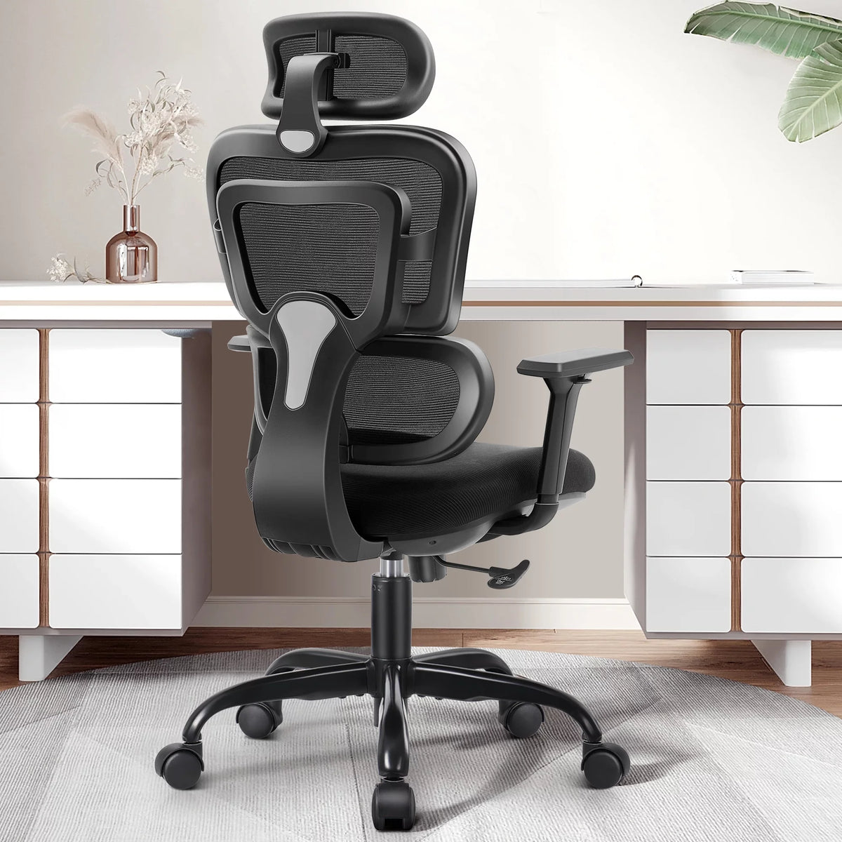 Black Ergonomic Office Chair with Lumbar Support S153361