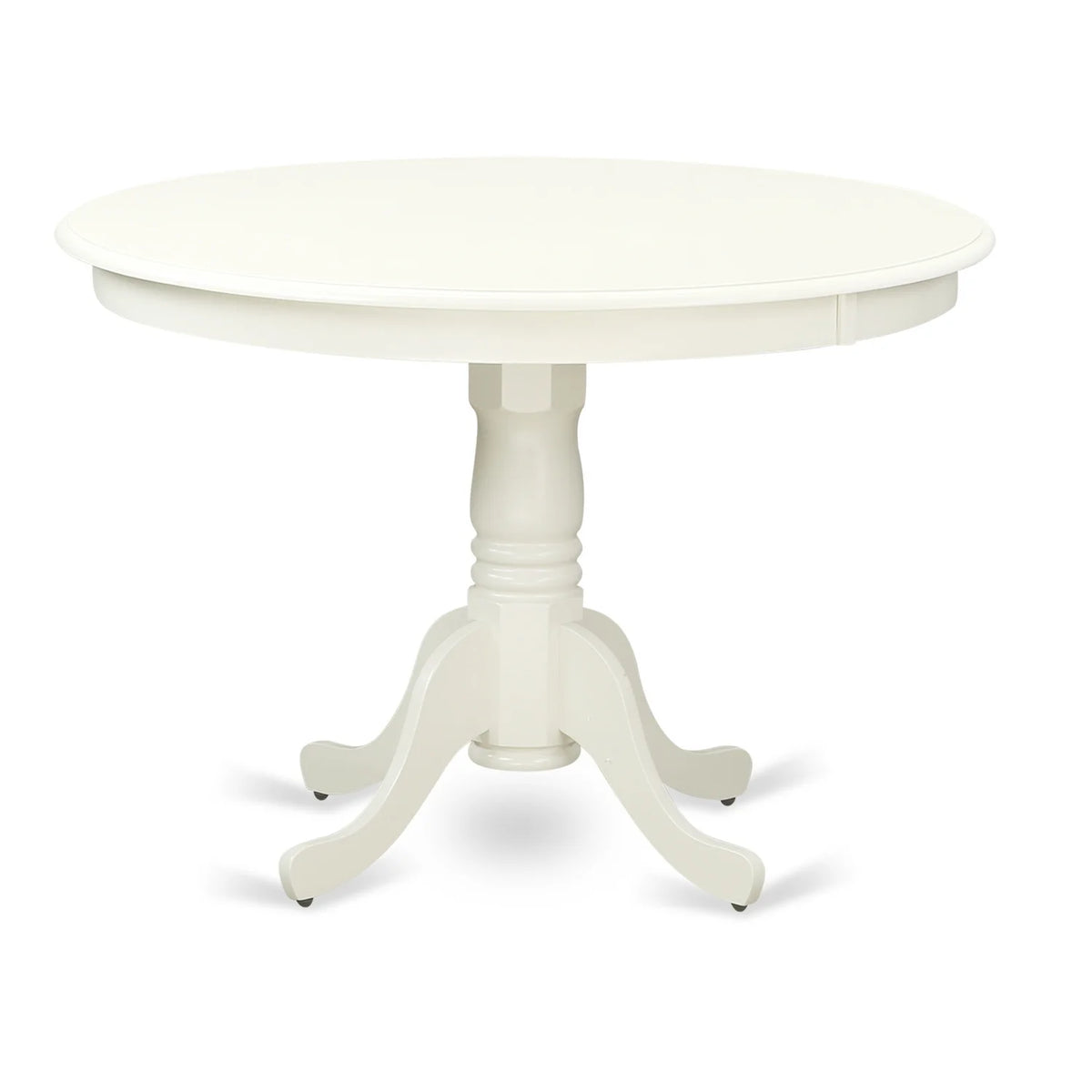Modern Dining Room Table with Linen White Top and Pedestal Legs M432