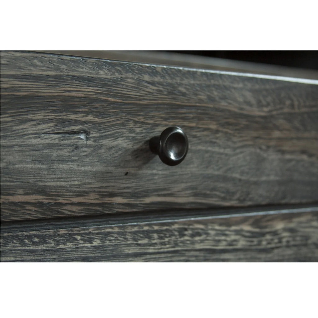 80 Inch 4 Drawer 4 Door Gray Solid Wood TV Entertainment Console R9534