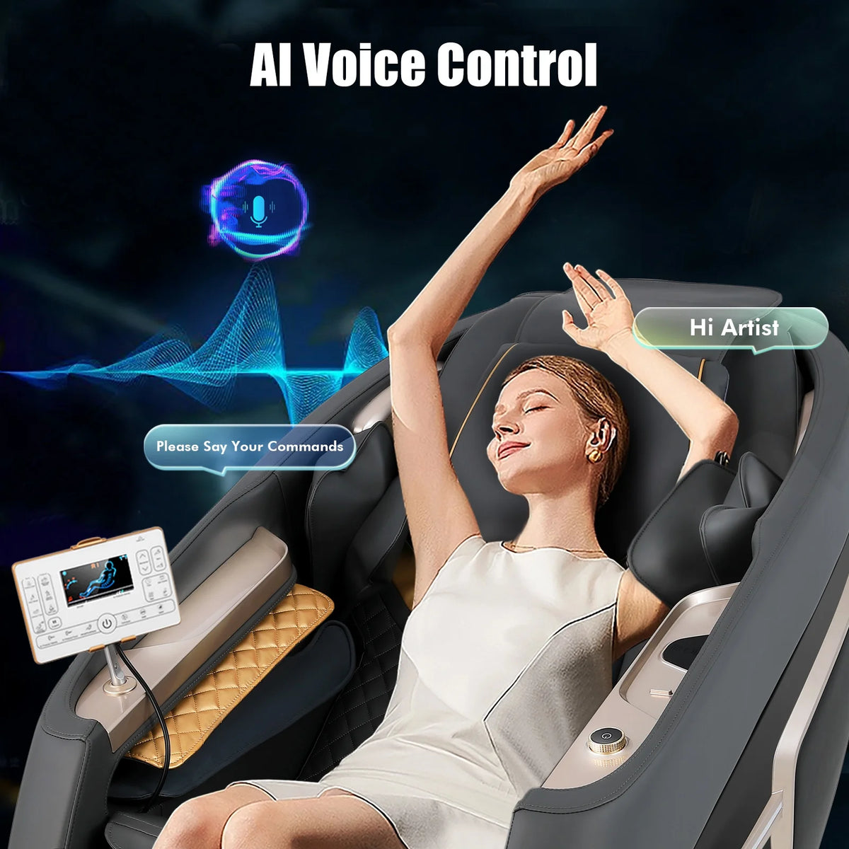 Full Body SL Track Zero Gravity Massage Chair Recliner with 12 Modes H335