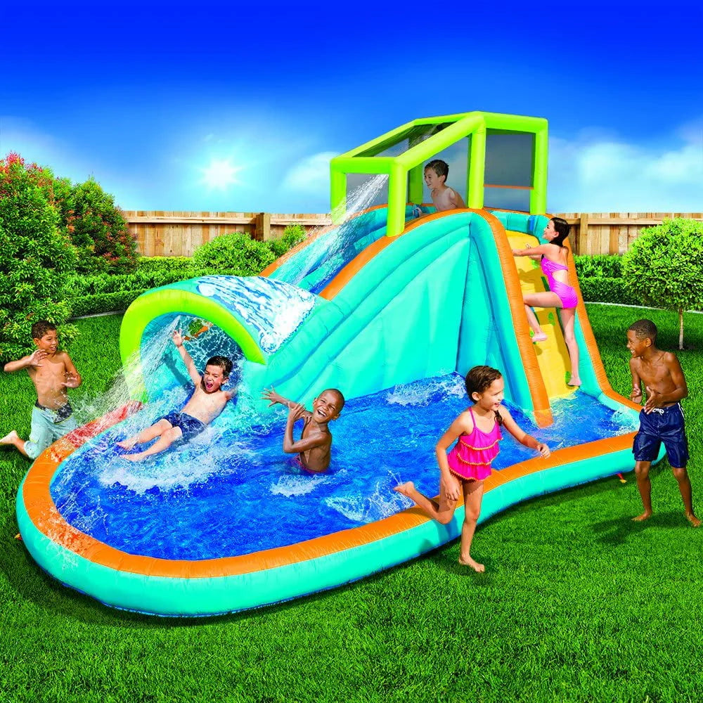 Inflatable Water Slide with Built in Sprinkler and Blower W626224