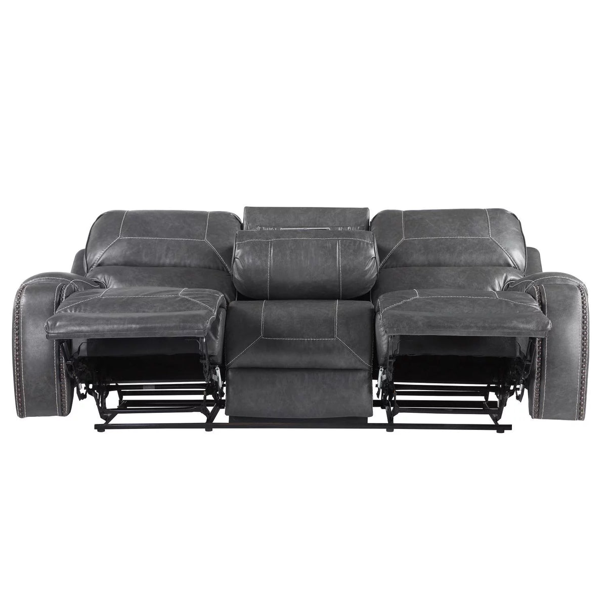 Manual Recliner Sofa Grey A83058