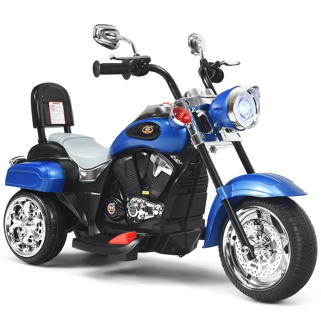 3 Wheel Kids Ride On Motorcycle 6V Battery Powered White B703