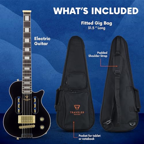 Gloss Black Electric Guitar with Headphone Amp S11160