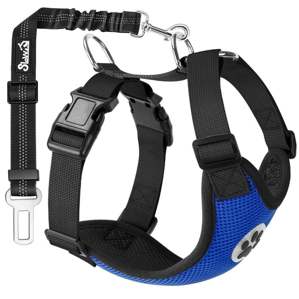Dog Car Harness Seat Belt Set Adjustable Mesh Breathable O107541