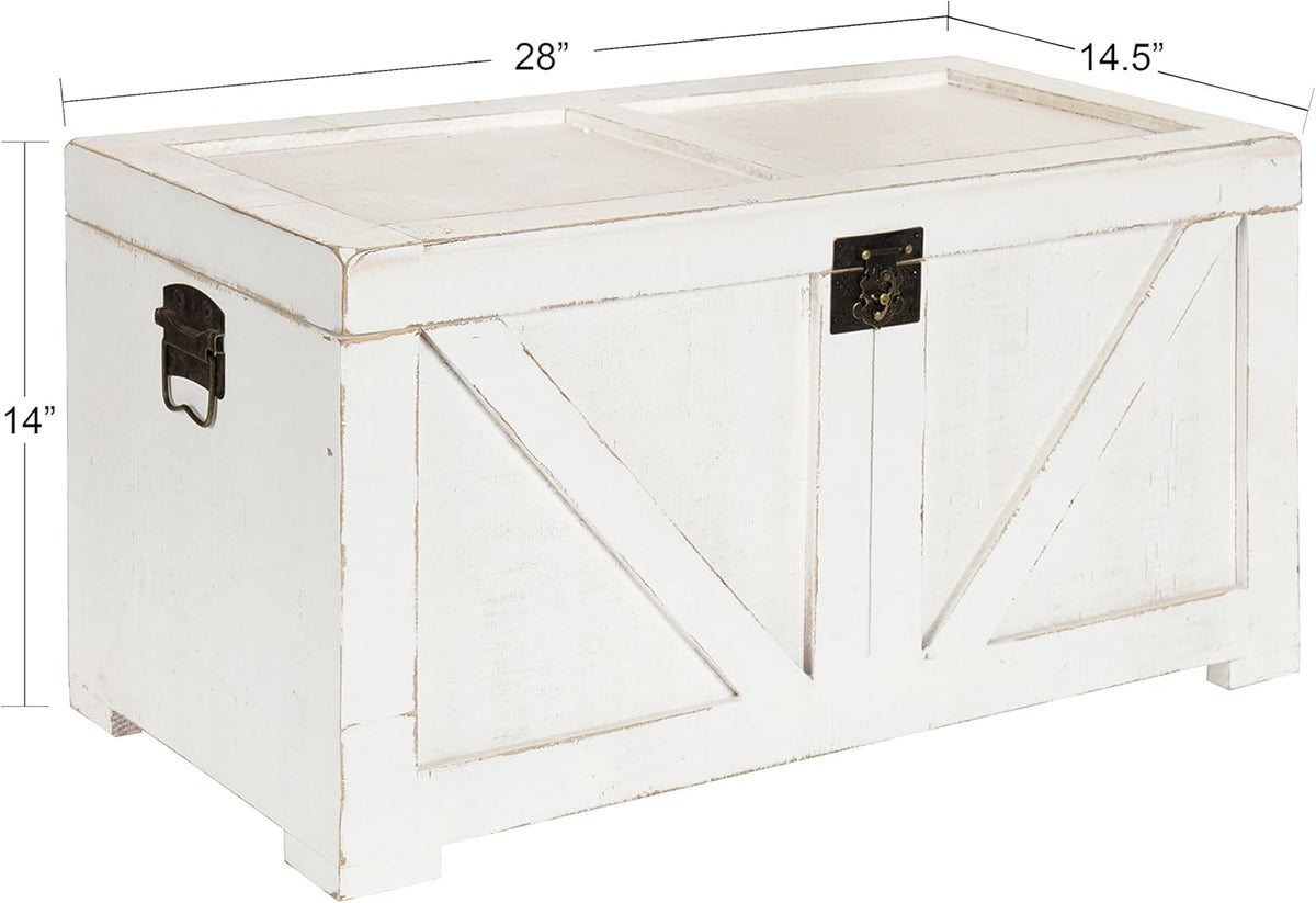 Small Wooden Storage Chest Trunk V748626