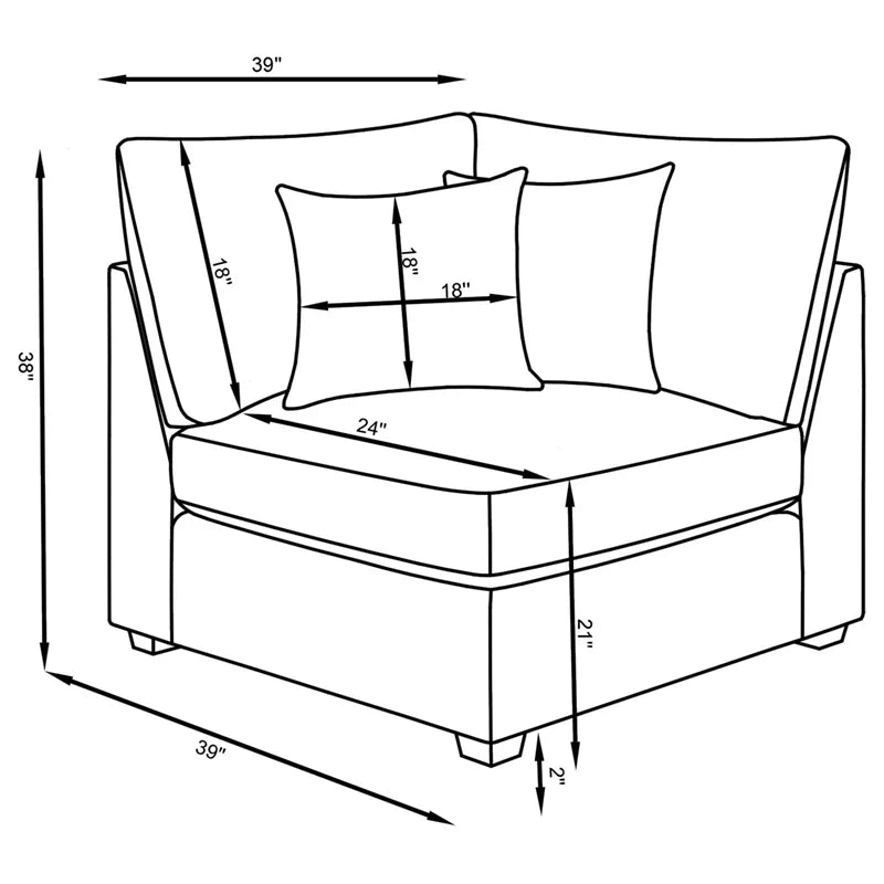 Gray 6-piece Fabric Upholstered Modular Sectional L884