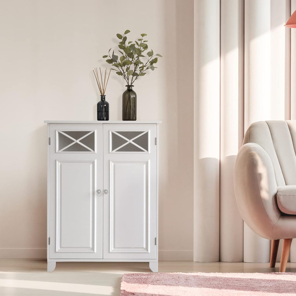 White Bathroom Floor Cabinet I9059