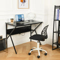 39.4 inch Black Desk with Storage Shelves X49347