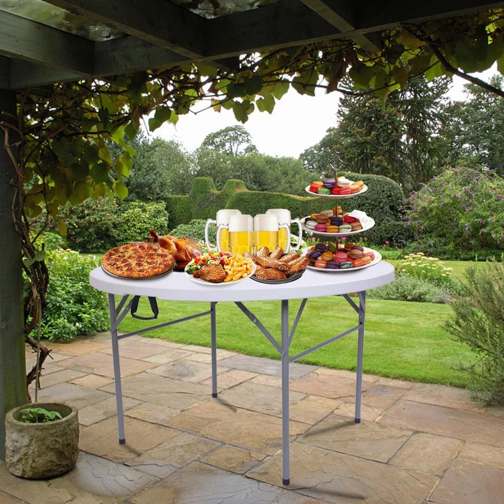 48" Round White Folding Plastic Table H740
