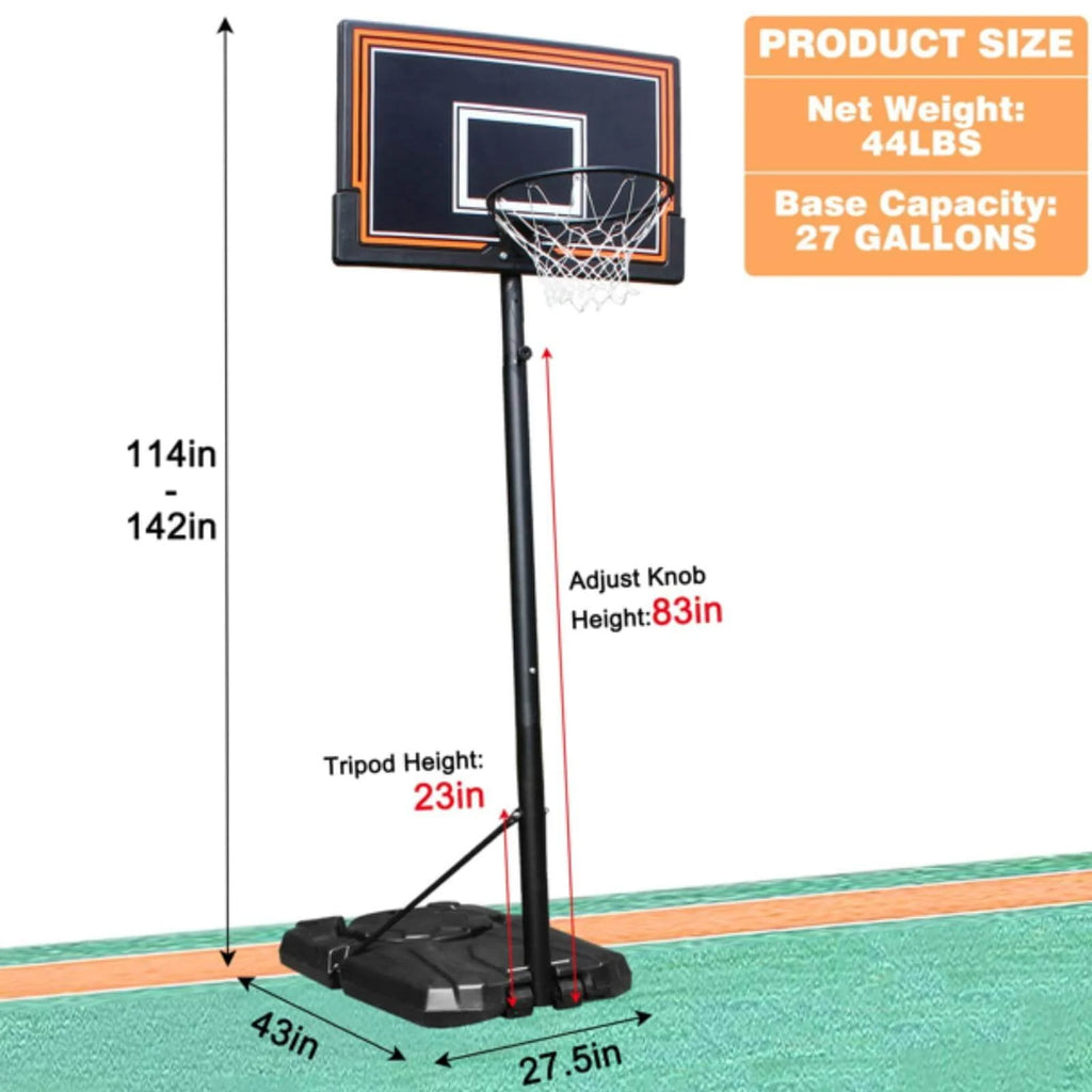 Height Adjustable Basketball Hoop with Stand & Wheels N7927