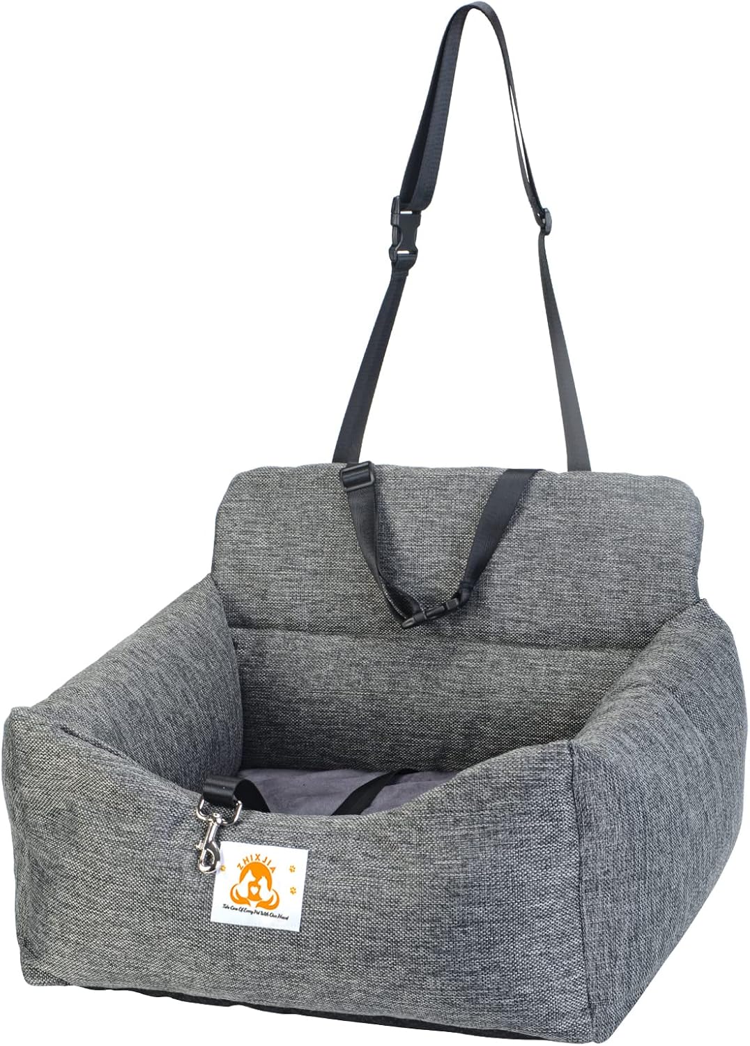 Dog Car Seat with Storage Pocket and Safety Leash E4701