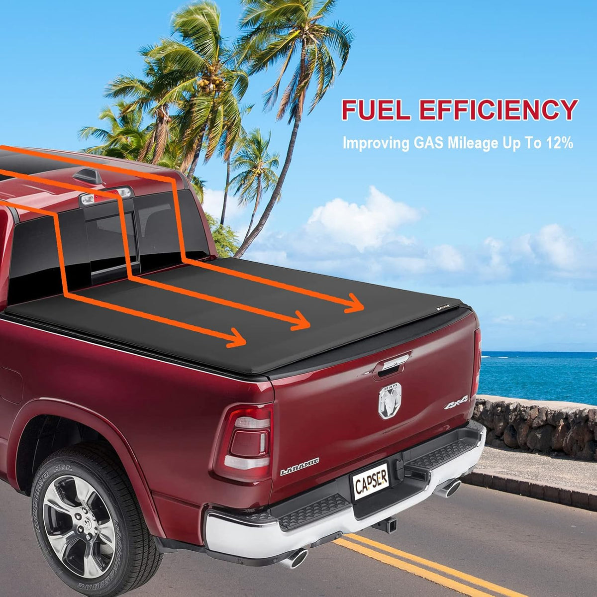 5.7ft Tri-fold Truck Bed Tonneau Cover I8782