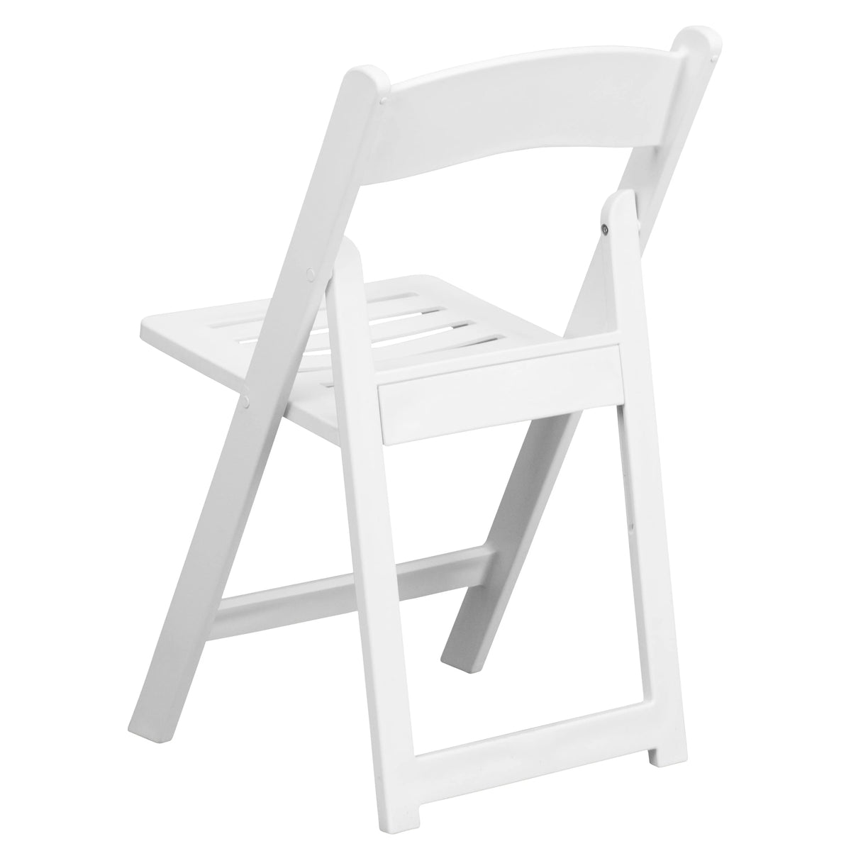 2 Pack 800 lb. Capacity White Resin Folding Chair F158