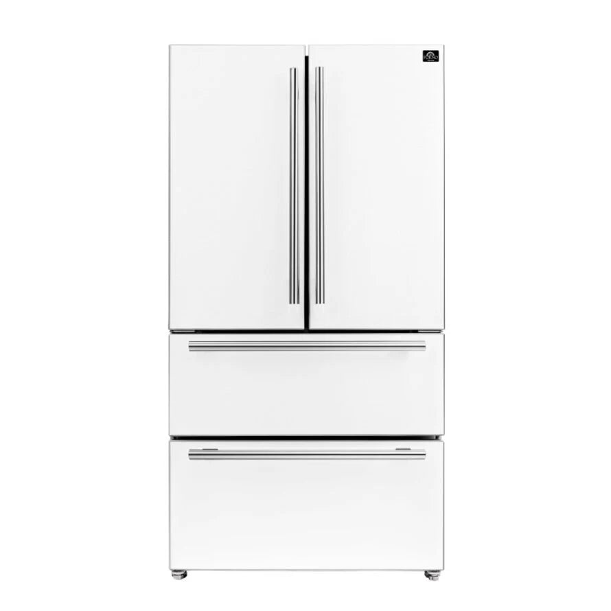 36 19.2 cu. ft. Refrigerator in White with Silver Handles P61228