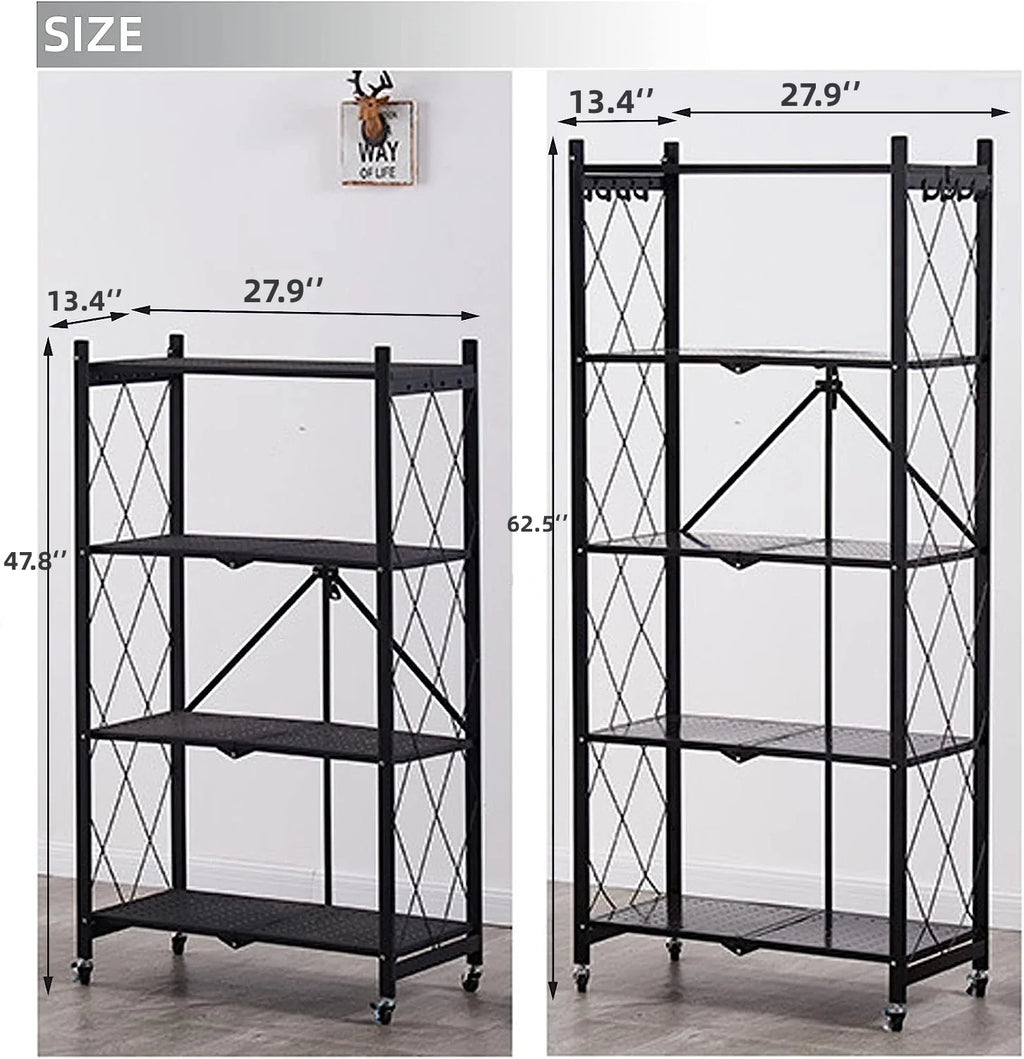 5 Tier Storage Shelves with Wheels B2693